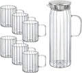 Wilmax Karaffe mit 6 Gläsern Glas Set WL-888220/A-888617/A6