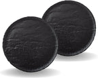 Wilmax Runde Porzellanteller 28 cm 2er Set Schwarz WL-661127/A2