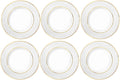Wilmax Brotteller 15 cm Weiß Goldrand Porzellan 6er Set WL-880102100/A6