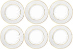Wilmax Brotteller 15 cm Weiß Goldrand Porzellan 6er Set WL-880102100/A6