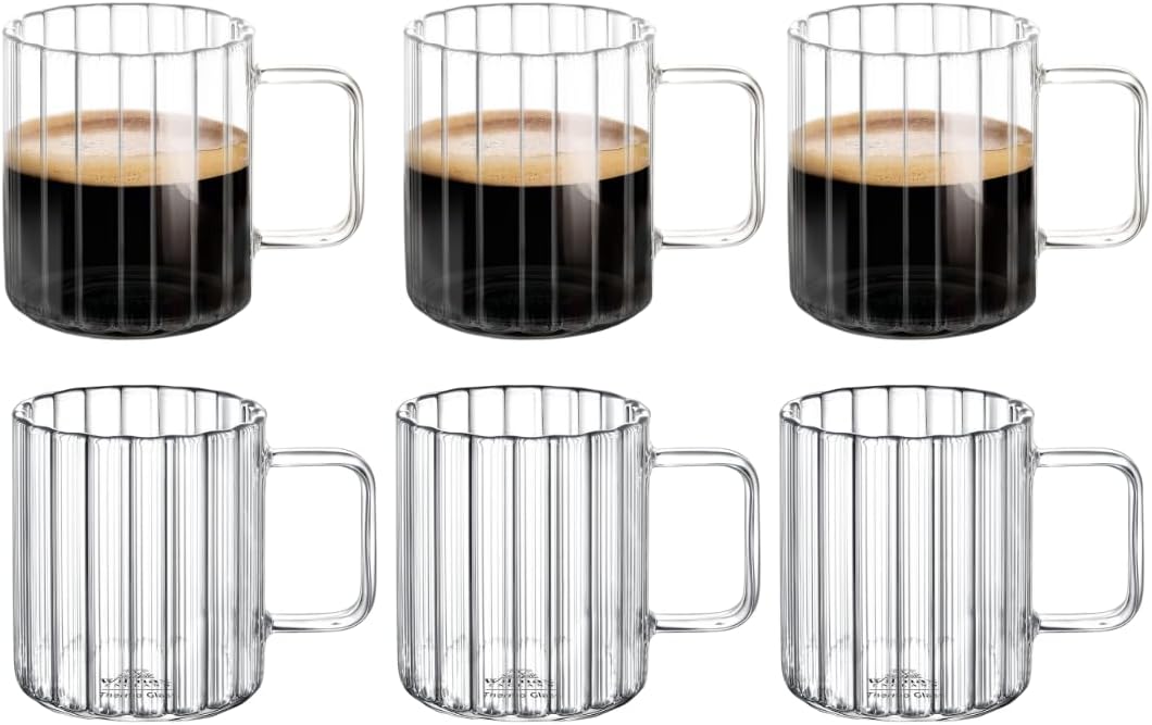 Wilmax Glastasse 200 ml Thermoglas 6er Set WL-888614/A6