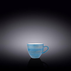 Wilmax WL-669633/A Porzellan Tasse, Blau, 75mL Kapazität