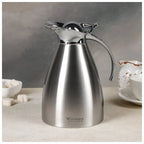 Wilmax Isolierkanne 1000 ml Silber aus Edelstahl