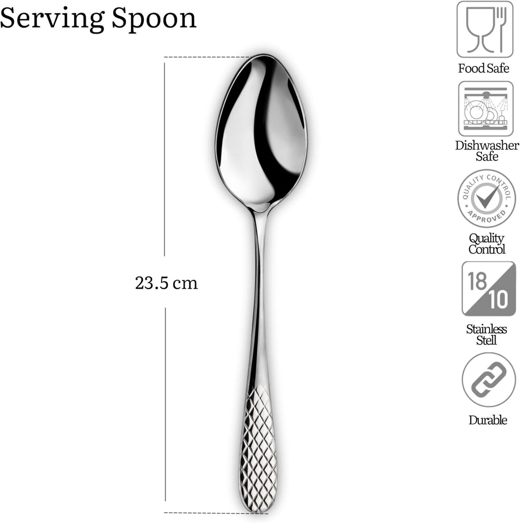 Wilmax Servierlöffel 23,5 cm Silber aus Edelstahl