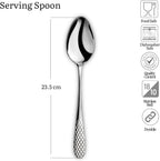 Wilmax Servierlöffel 23,5 cm Silber aus Edelstahl