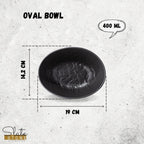 Wilmax Ovale Schale 19 x 15 x 6 cm 3er Set SlateStone Schwarz WL-661119/A3