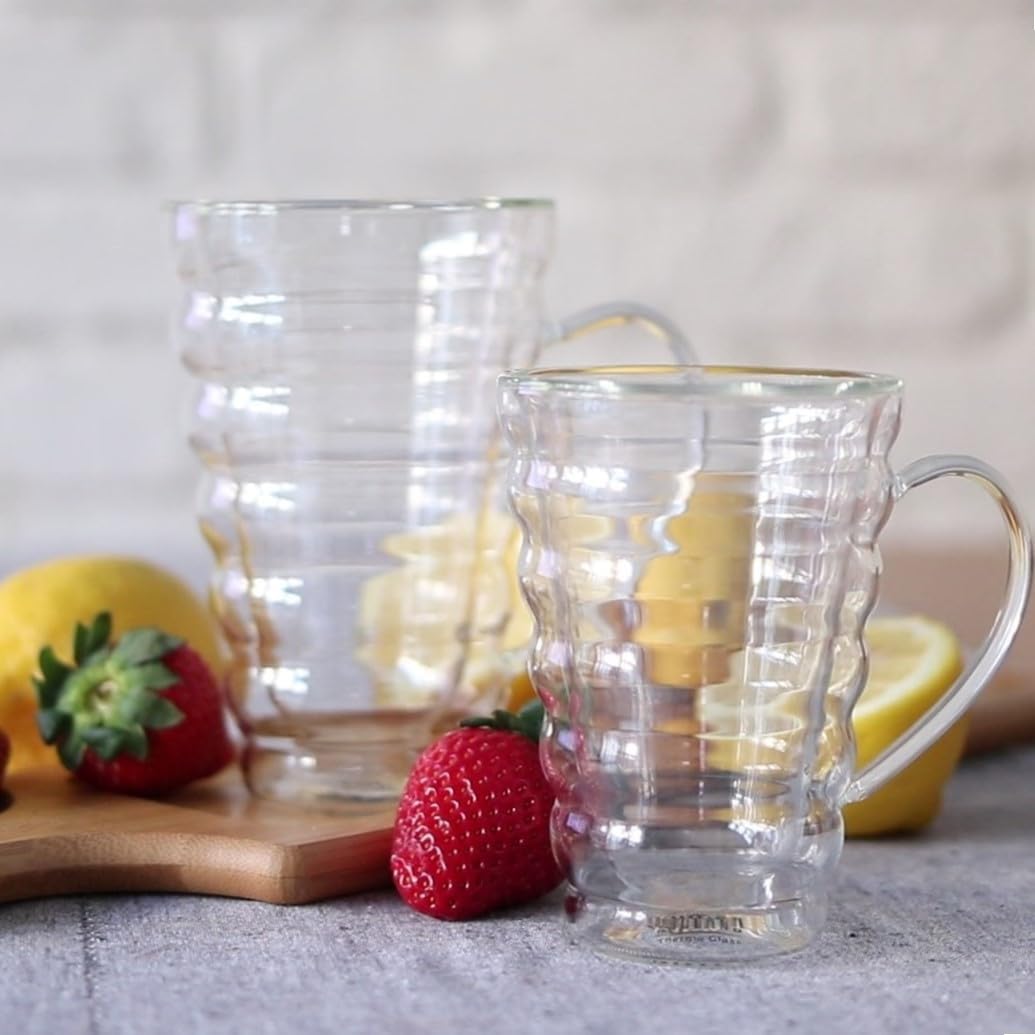 Wilmax Doppelwandiger Thermobecher 250 ml Transparent aus Glas