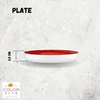 Wilmax Teller 23 cm Rot aus Porzellan