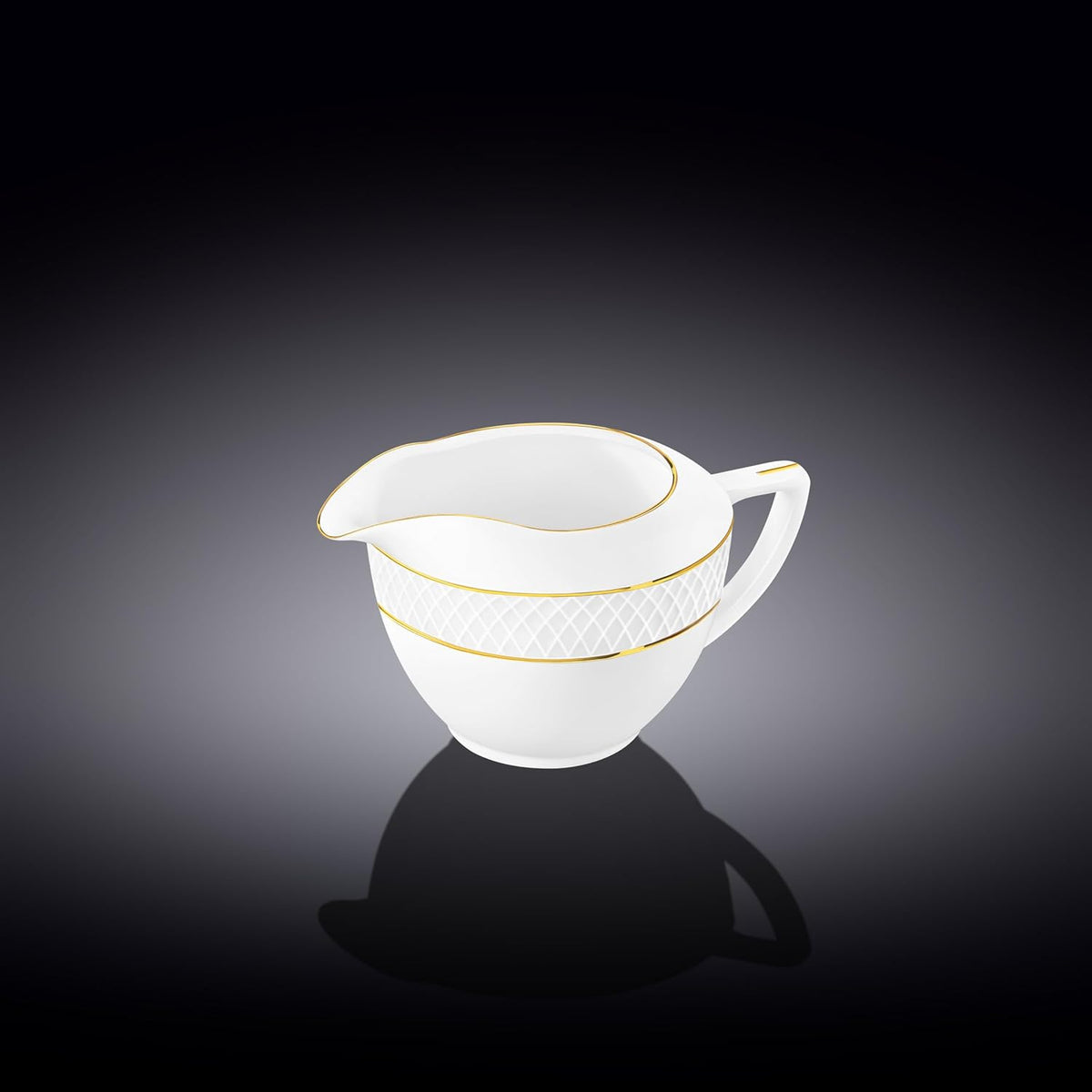 Wilmax Milchkännchen mit Goldrand 280 ml – Elegantes Design – WL-880102475/A