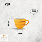 Wilmax Espressotasse 75 ml Gelb aus Porzellan