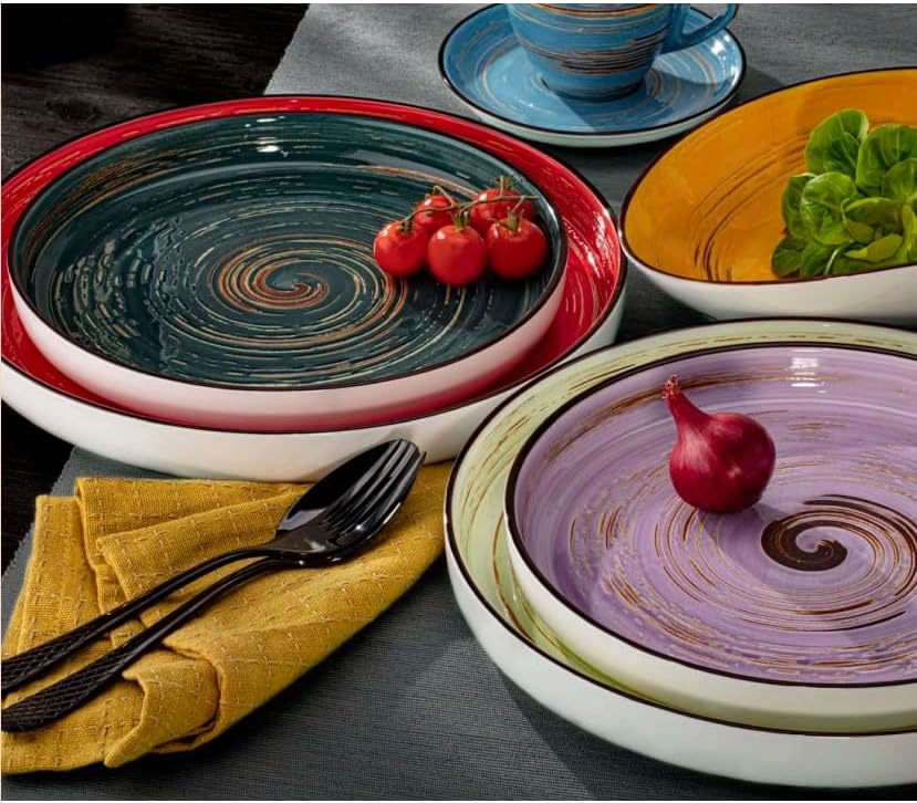 Wilmax Teller 23 cm Rot aus Porzellan