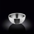 Wilmax Schüssel aus Edelstahl in Silber matt, doppelwandig, 500 ml – WL-553002/A