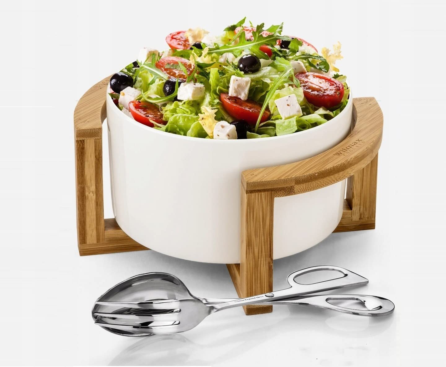 Wilmax WL-992749/A Porzellan SalatSchüssel, Weiss, 23cm Durchmesser, 3630mL Kapazität