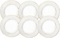 Wilmax Teller 18 cm Weiß Goldrand Porzellan 6er Set WL-880102101/A6