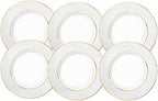 Wilmax Teller 18 cm Weiß Goldrand Porzellan 6er Set WL-880102101/A6