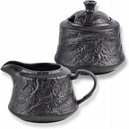 Wilmax Zuckerdose und Milchkännchen Set Schwarz WL-661160/A-WL-661161/A