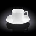 Wilmax Teetasse mit Untertasse 200 ml quadratisch WL-993003/AB