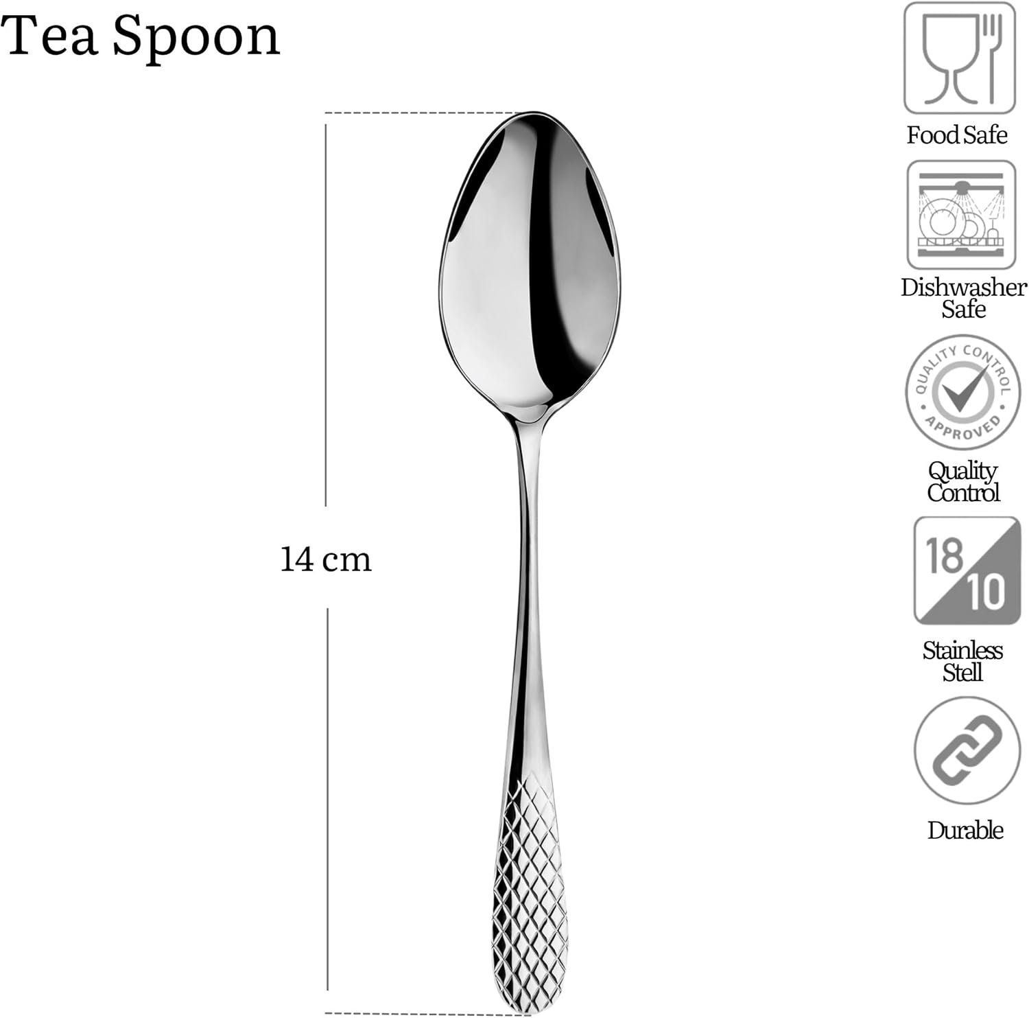 Wilmax Teelöffel 14 cm Edelstahl 6er Set WL-999203/6C