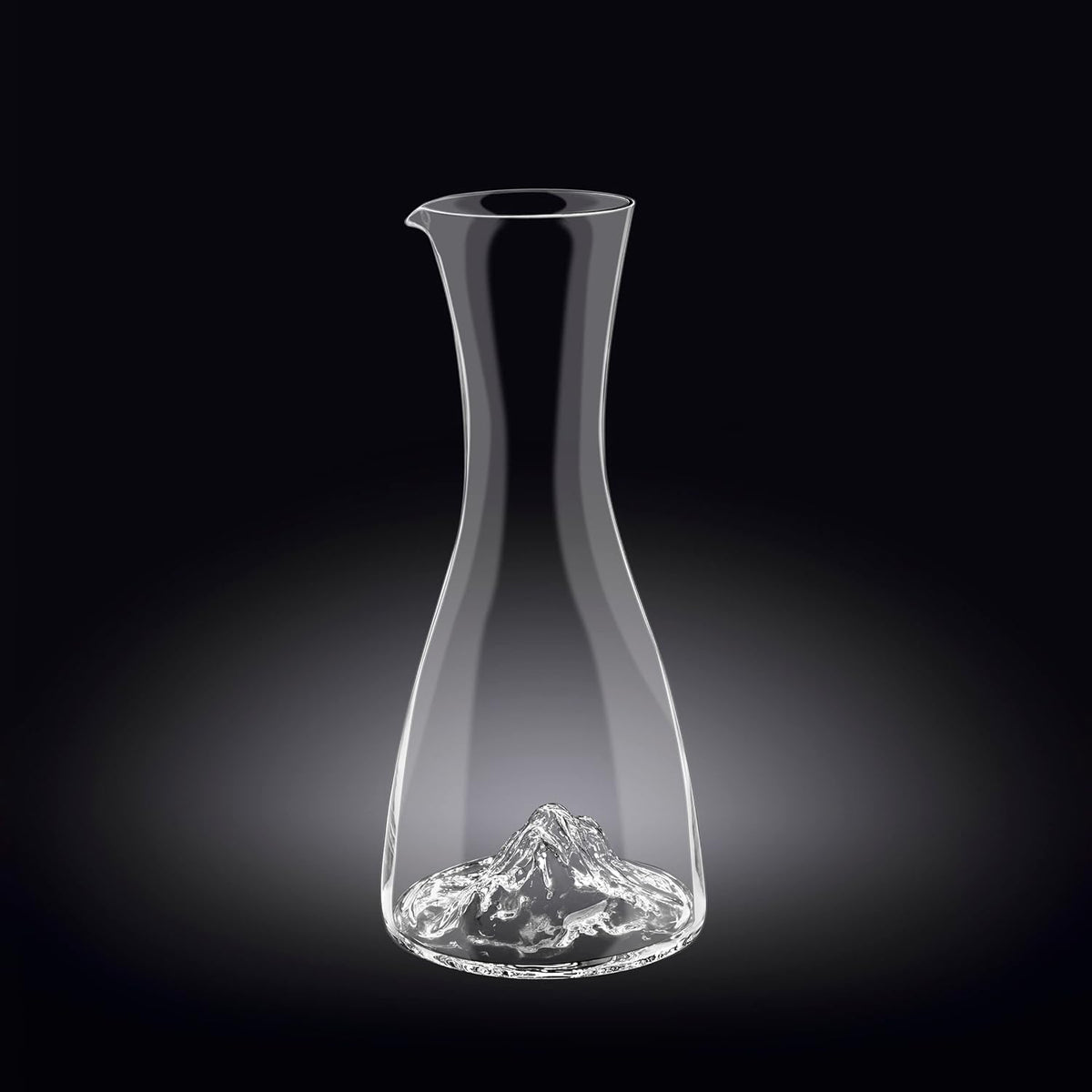 Wilmax Karaffe 1000 ml aus Kristallglas mit Berg-Design WL-888369/1C