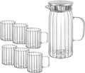 Wilmax Karaffe mit 6 Gläsern Glas Set WL-888219/A-888616/A6