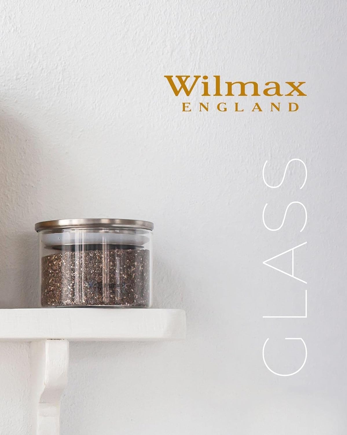 WILMAX | WL-888512/A Glasbehälter mit Metalldeckel | 3-er Set 600 ML