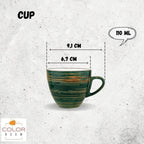 Wilmax Espressotasse 110 ml Grün aus Porzellan