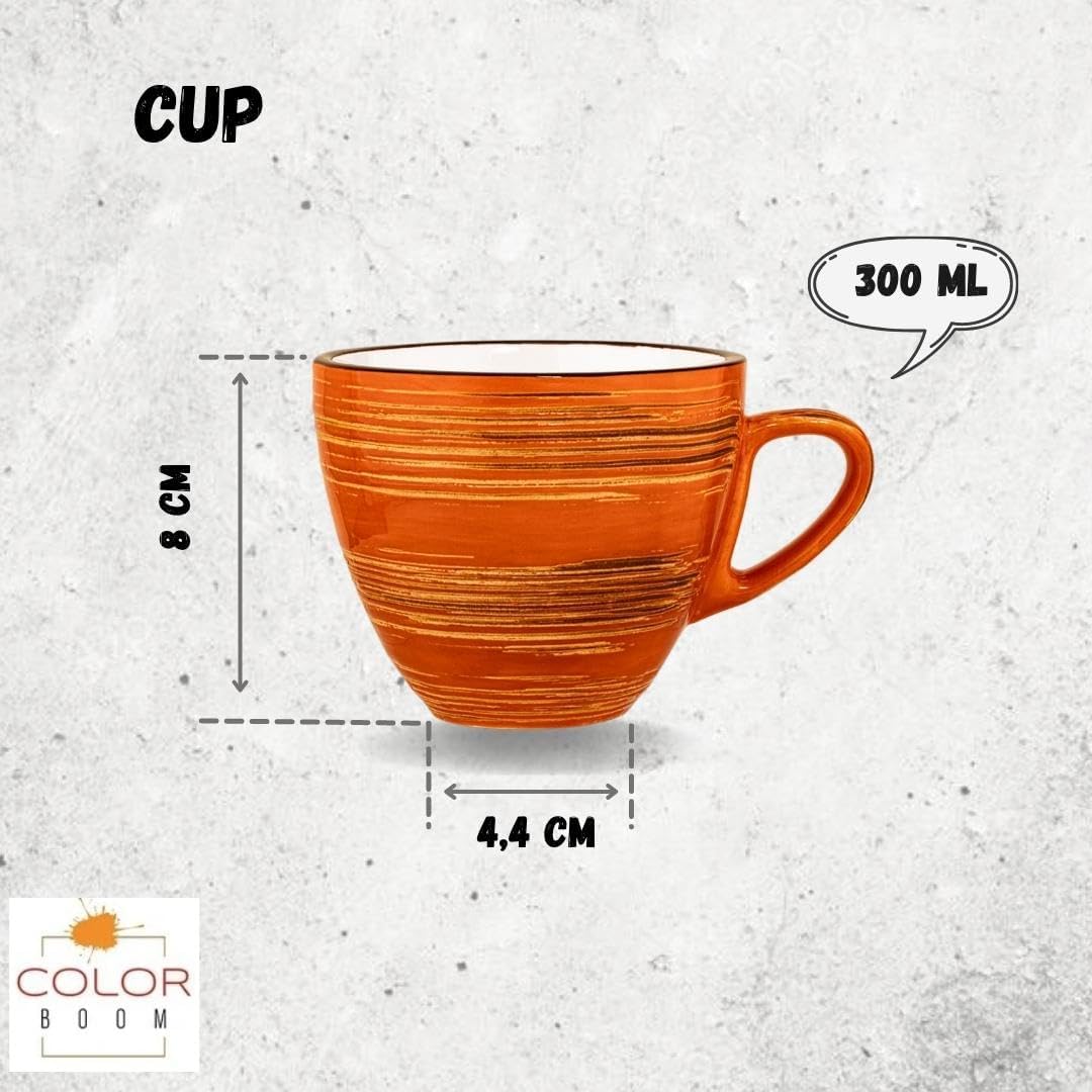 Wilmax Tasse 300 ml Orange aus Porzellan