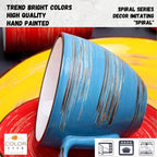 Wilmax Tasse mit Untertasse 190 ml 6er-Set Blau aus Porzellan