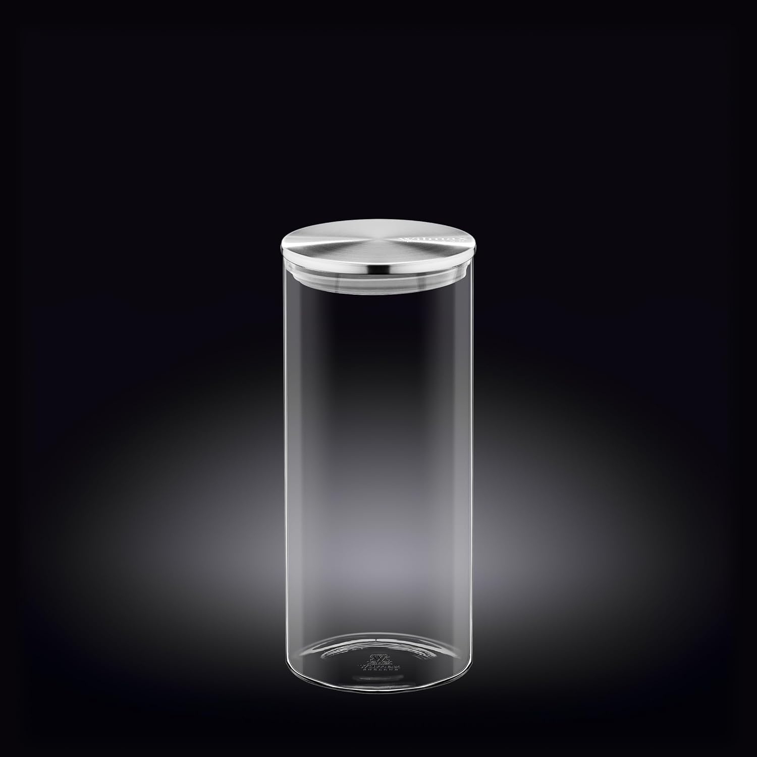 Wilmax Vorratsglas 1500 ml mit Edelstahl Deckel Transparent WL-888517/A