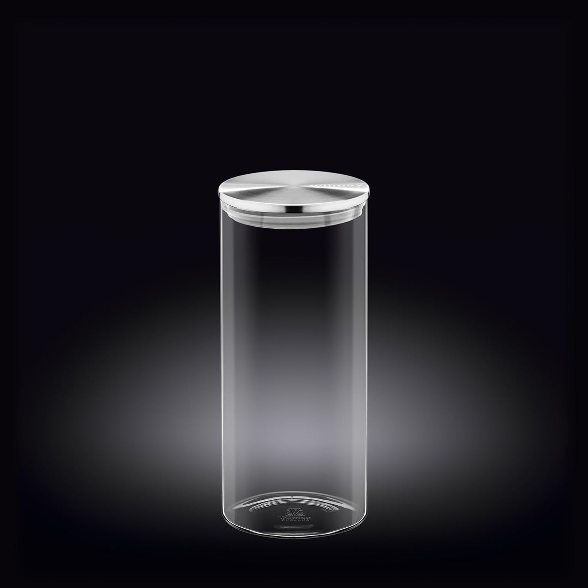 Wilmax Vorratsglas 1500 ml mit Edelstahldeckel Transparent