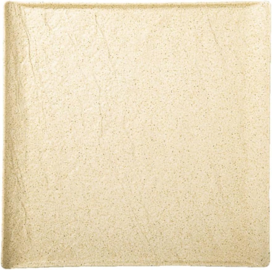 Wilmax Quadratische Sandstein Porzellanteller (3er Set) WL-661305/A3
