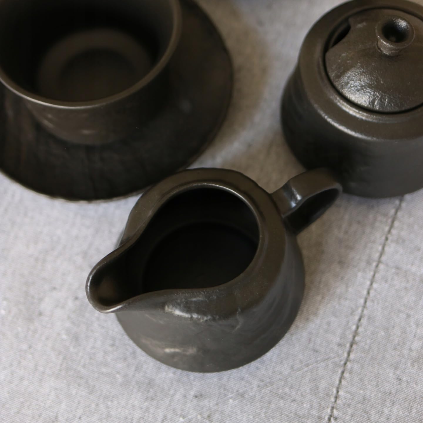 Wilmax Zuckerdose und Milchkännchen Set Schwarz WL-661160/A-WL-661161/A