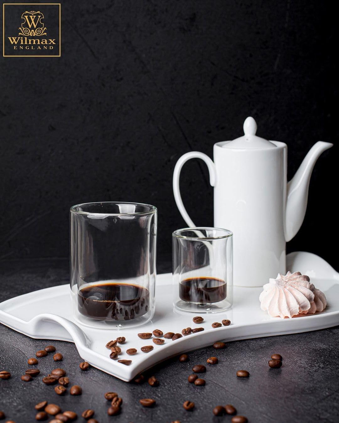 Wilmax Glas mit Doppelwand, 400 ml, 4er Set, WL-888785/A4