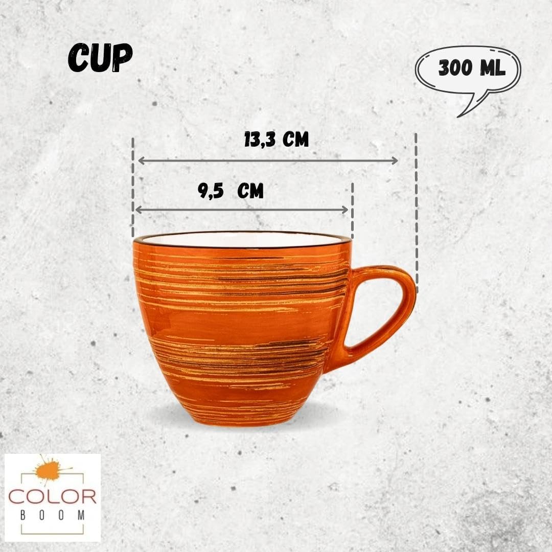 Wilmax Tasse 300 ml Orange aus Porzellan