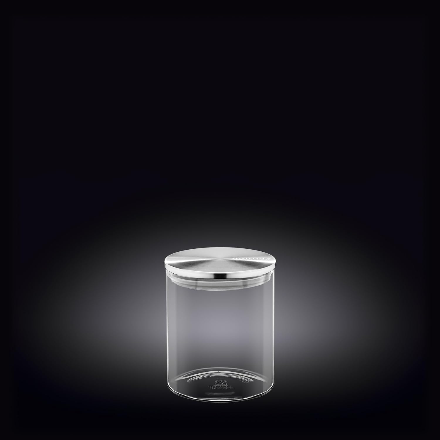 Wilmax Vorratsglas 760 ml mit Edelstahldeckel Transparent