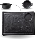 Wilmax Servierset Schwarz SlateStone 3 teilig WL-661148/A-WL-661147/A2
