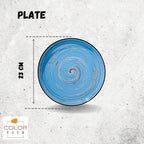 Wilmax Teller 23 cm Blau Porzellan 2er Set WL-669619/A2