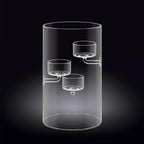 Wilmax Teelichthalter 20 cm Glas für 3 Teelichter WL-888906/A