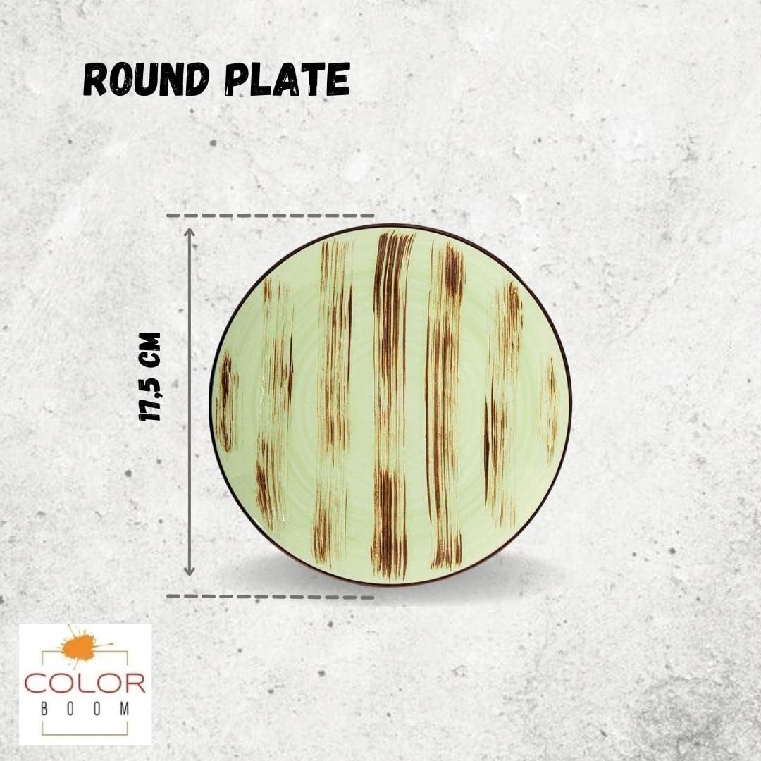 Wilmax round dessert plates 6-piece, 18 cm, ColorBoom collection WL-668111/A6