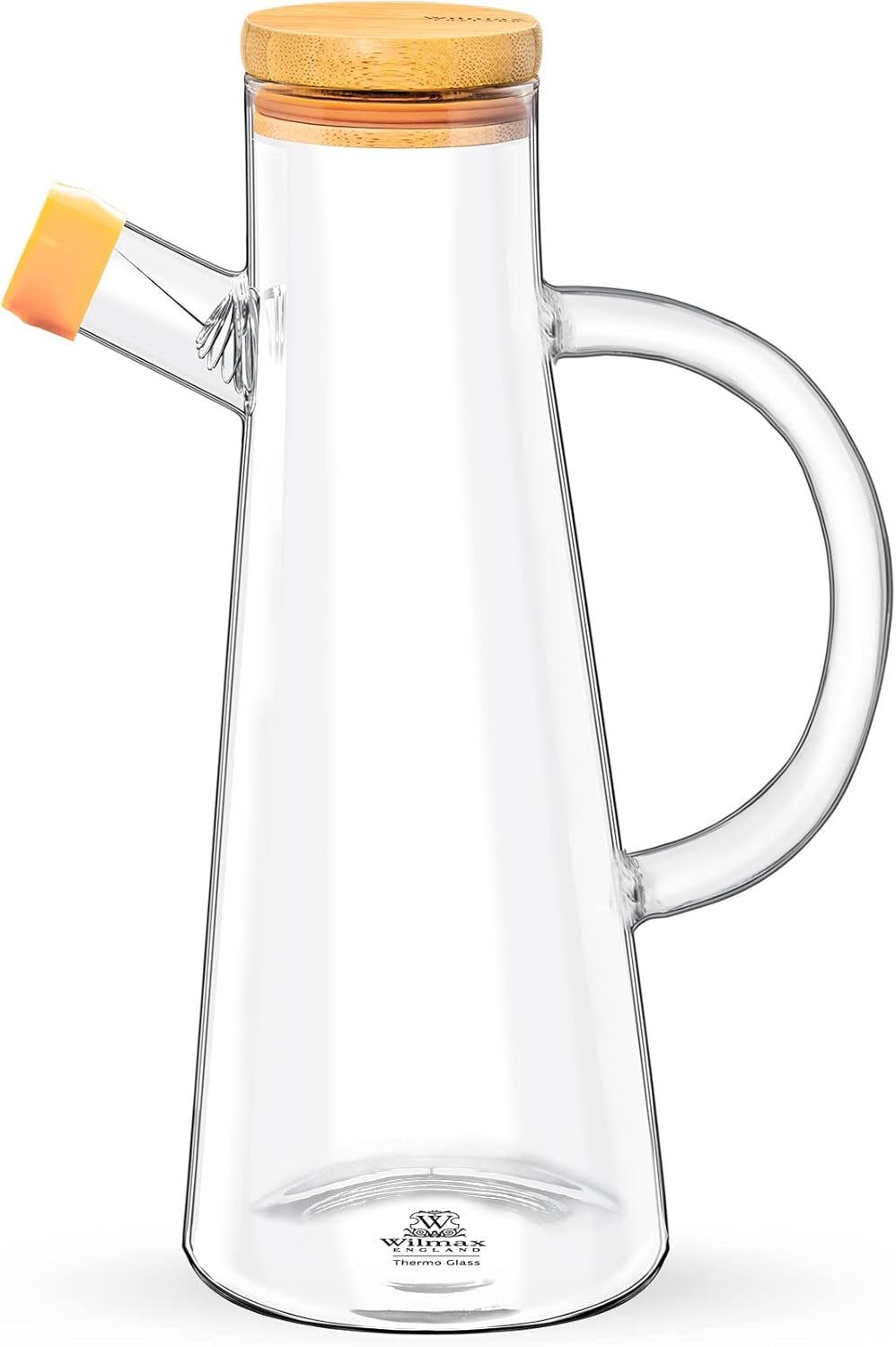 Wilmax Ölflasche 500 ml Glas mit Bambusdeckel WL-888964/A