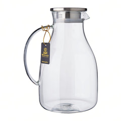 Wilmax WL-888211/A Borosilikatglas Krug mit Edelstahldeckel, 2500mL Kapazität