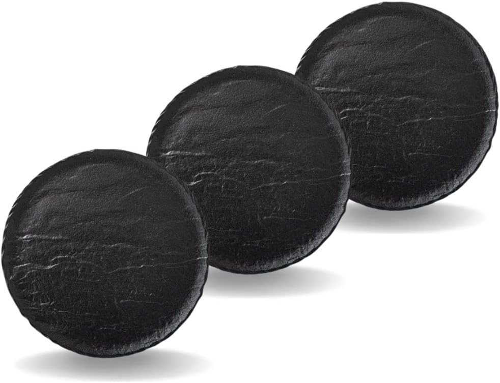 Wilmax Runder Teller 23 cm 3er Set SlateStone Schwarz WL-661125/A3
