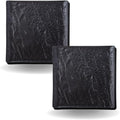 Wilmax Quadratische Platte 27 x 27 cm 2er Set SlateStone Schwarz WL-661107/A2