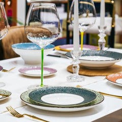 Wilmax Porzellan Teller 25 cm, Grün Splash   WL-667514/A