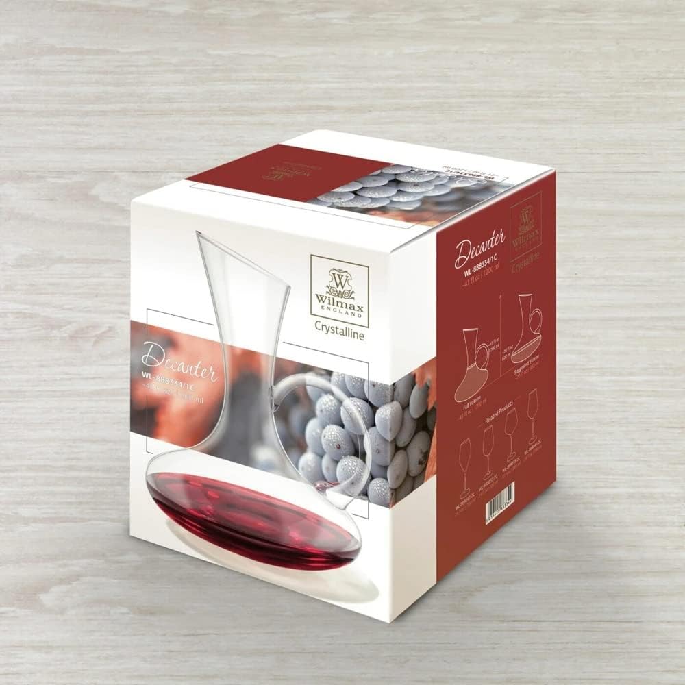 Wilmax Dekantör 1200 ml, Handgefertigt, Bleifrei, Zarif – WL-888334/1C