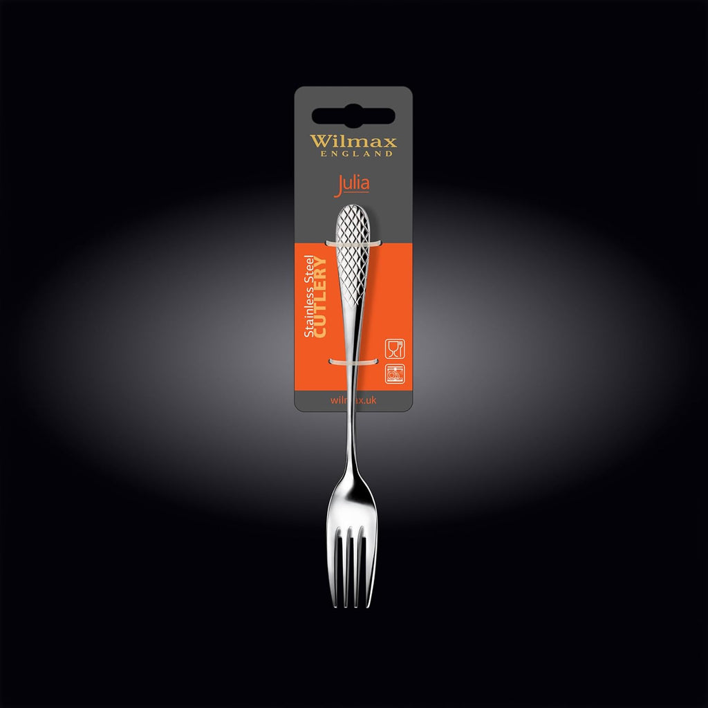 Wilmax Dessertgabel 19 cm 2er-Set Silber aus Edelstahl