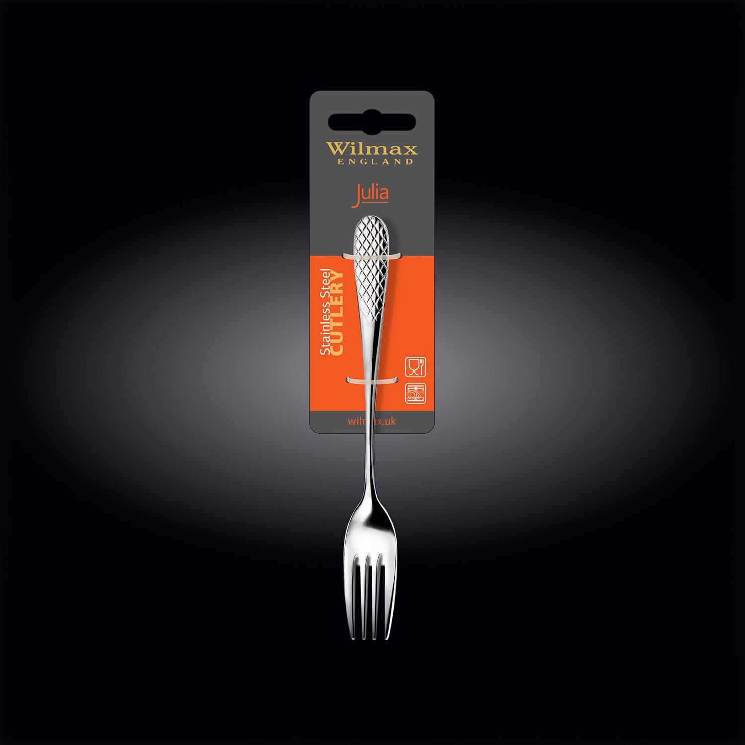 Wilmax Dessertgabel 19 cm 2er-Set Silber aus Edelstahl