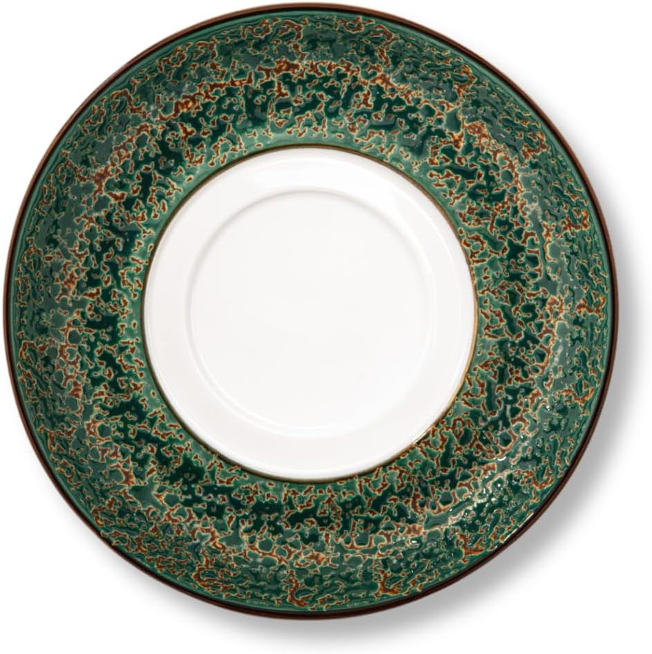 Wilmax Mehrzweck-Untertasse Ø 16 cm Grün aus Porzellan