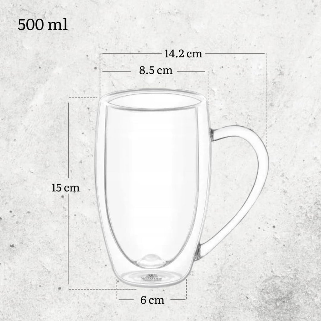Wilmax Servierset 2-teilig mit Bambusteller 28 × 17,5 cm und Teeglas 500 ml
