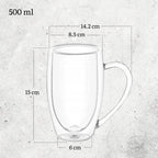 Wilmax Servierset 2-teilig mit Bambusteller 28 × 17,5 cm und Teeglas 500 ml